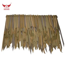 Brown green LEISURE THATCH outdoor restaurant, ancient building restoration, leisure area simulation thatched