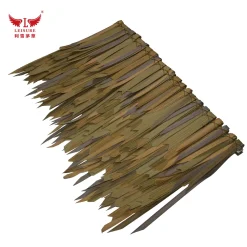 Alternative view of Brown green LEISURE THATCH outdoor restaurant, ancient building restoration, leisure area simulation thatched