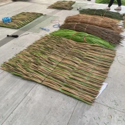 Alternative view of Brown green LEISURE THATCH outdoor restaurant, ancient building restoration, leisure area simulation thatched