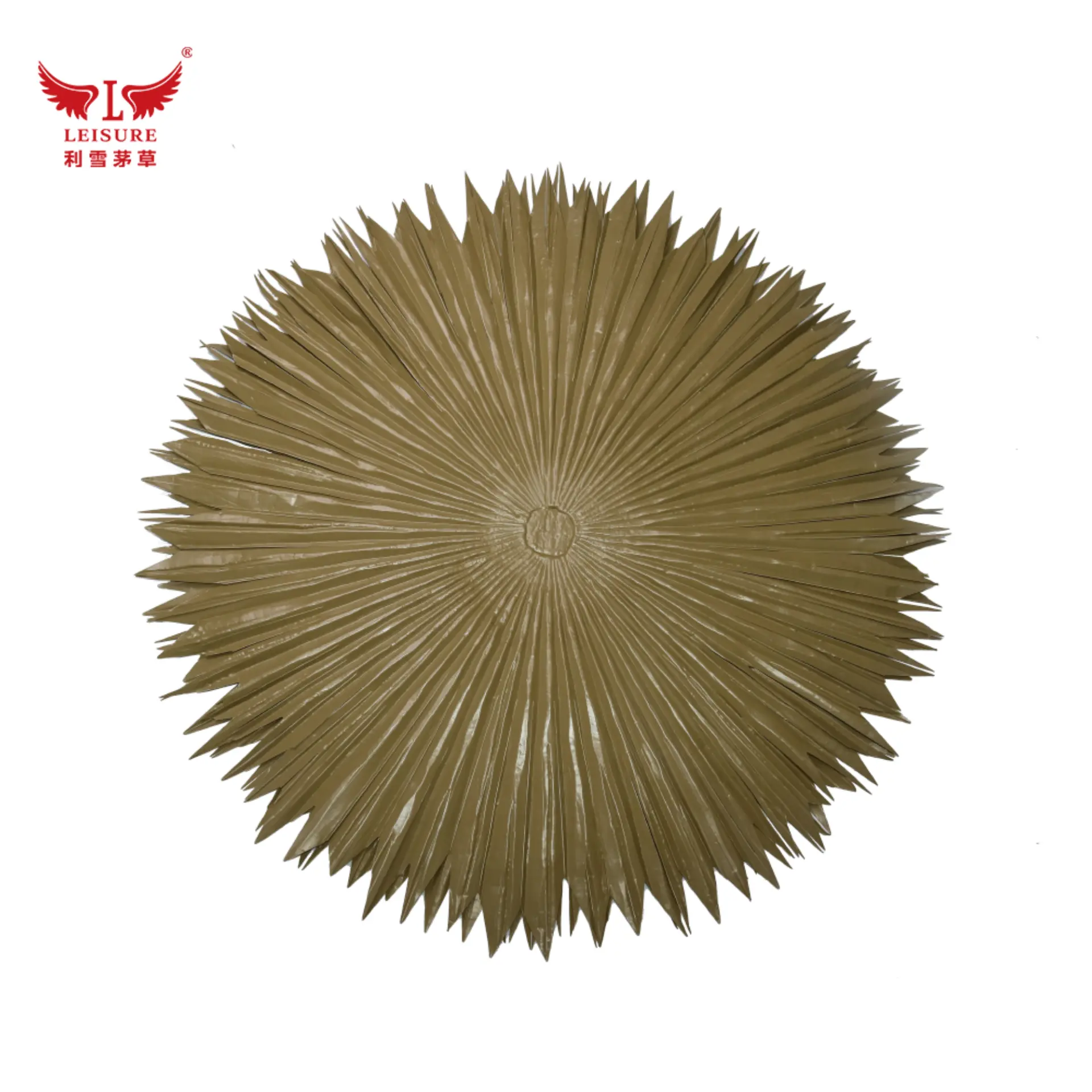 brown brown LEISURE THATCH resort, public building simulation round palm leaves, courtyard house round palm leaves