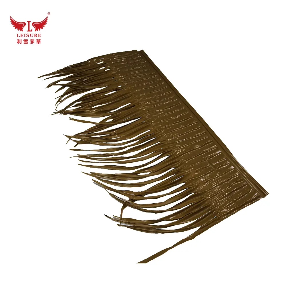 brown LEISURE THATCH theme park, outdoor restaurant, scenic spot simulation palm leaves - Image 2