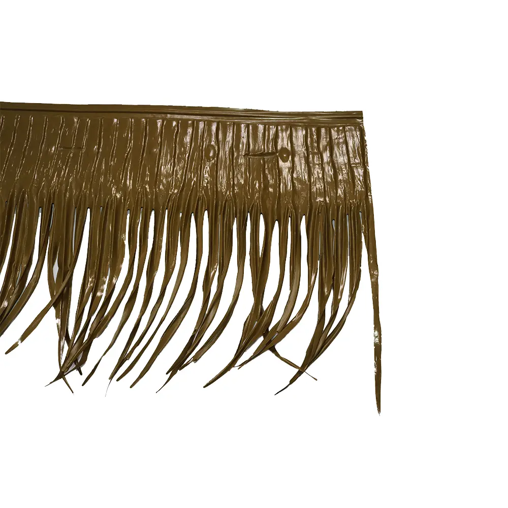 brown LEISURE THATCH theme park, outdoor restaurant, scenic spot simulation palm leaves - Image 5