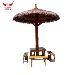 Brown LEISURE THATCH resort, public building simulation simulation thatched umbrella, courtyard simulation thatched umbrella