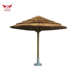 Yellow LEISURE THATCH Resort, Public Building Simulation Terrier Simulation Thatch Umbrella, Courtyard Terrier Simulation Thatch Umbrella