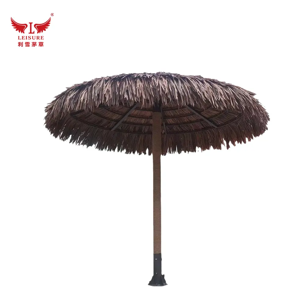 Brown LEISURE THATCH resort, public building simulation simulation thatched umbrella, courtyard simulation thatched umbrella