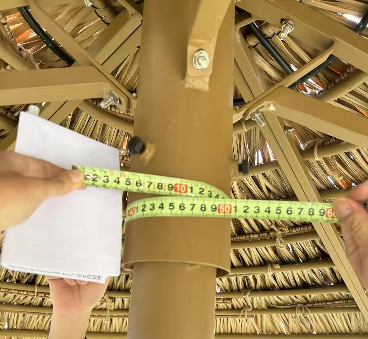 Brown LEISURE THATCH resort, public building simulation simulation thatched umbrella, courtyard simulation thatched umbrella - Image 2