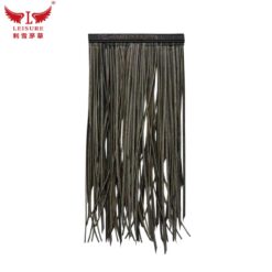 Leisure Synthetic Thatch Roof Tiles - Model PE-GRP332180H, PE & GRP Material, Realistic Dark Thatch Aesthetic for Tropical Roofing & Landscaping