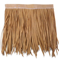 Alternative view of Leisure Synthetic Thatch Roof Ridge Tiles - Natural Wheat-Tone, Durable Tropical Roofing for Resorts, Gazebos & Outdoor Spaces